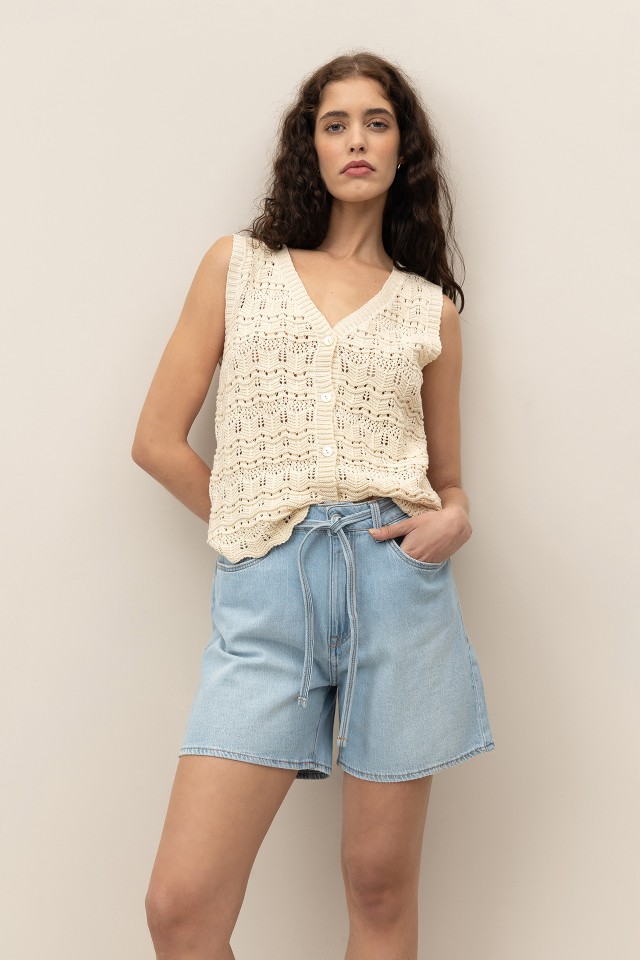 Cotton Knitted Vest