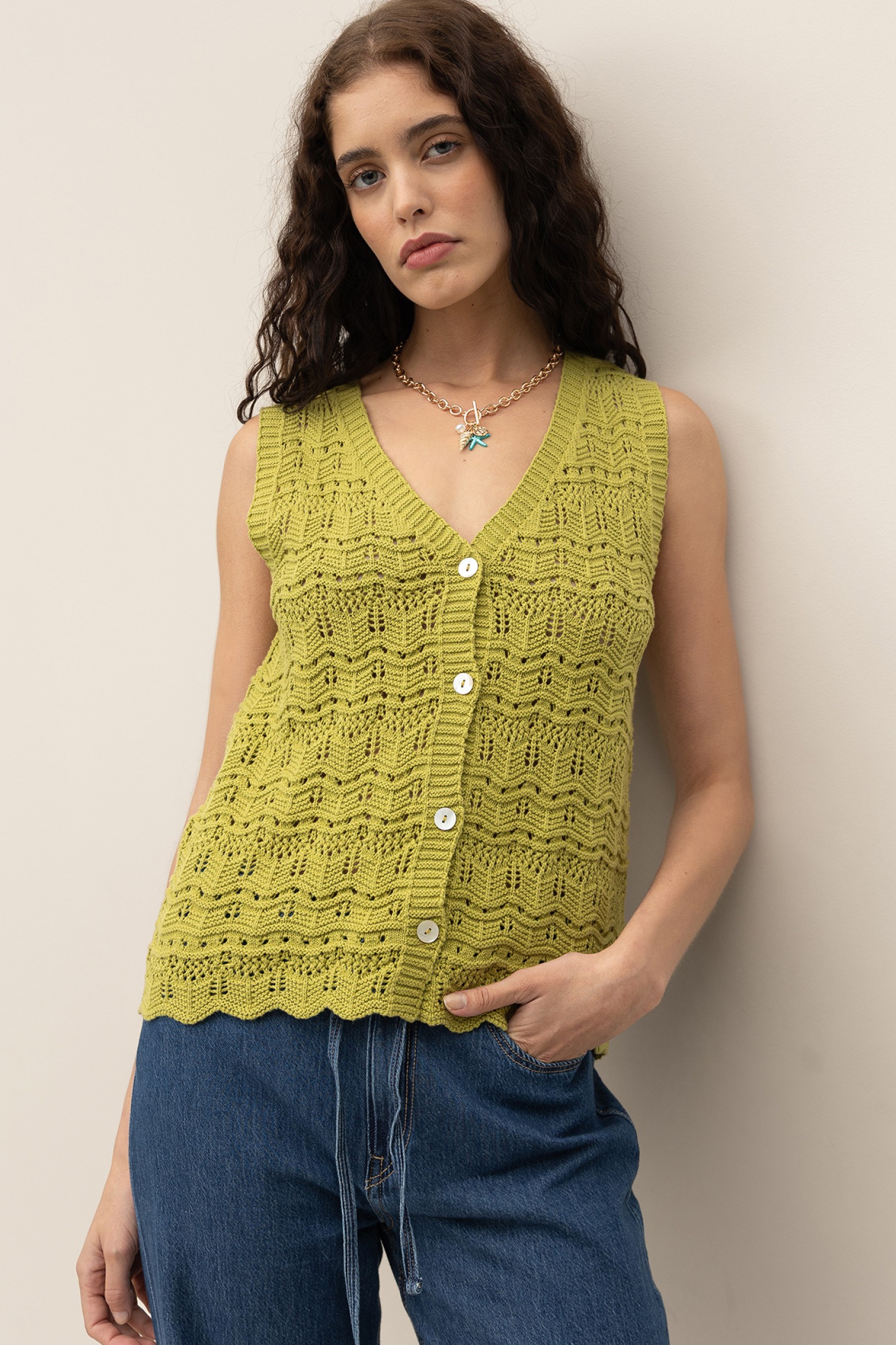 Cotton Knitted Vest