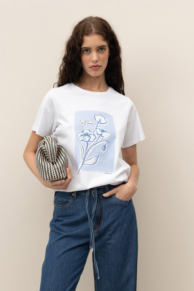 Floral Printed Relaxed T-shirt
