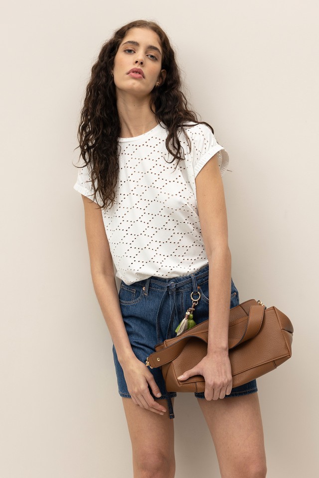 Relaxed T-Shirt with Cutouts