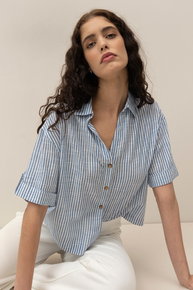 Relaxed Fit Striped Shirt
