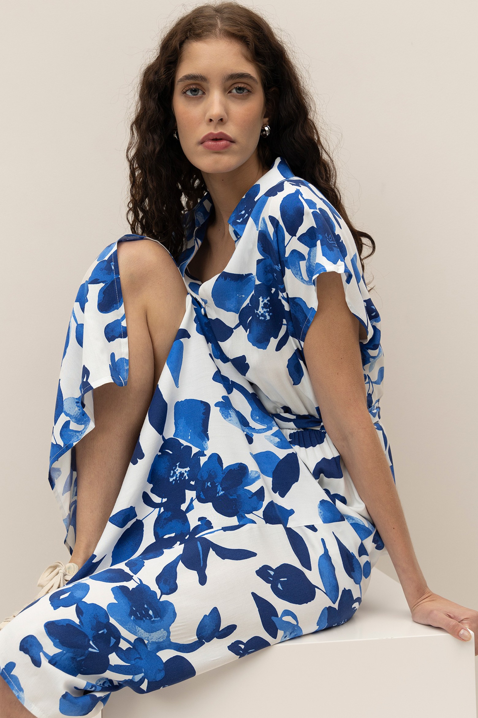 Printed Midi Dress