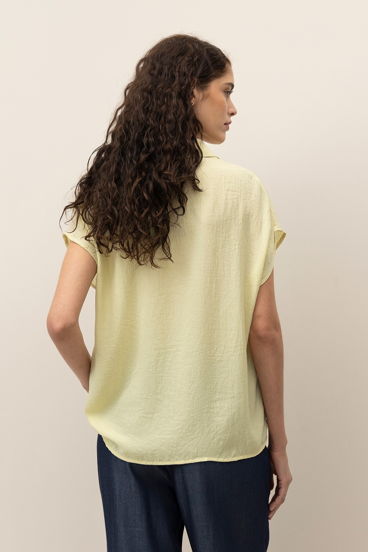 Camisa Relaxed Fit Wrinkled