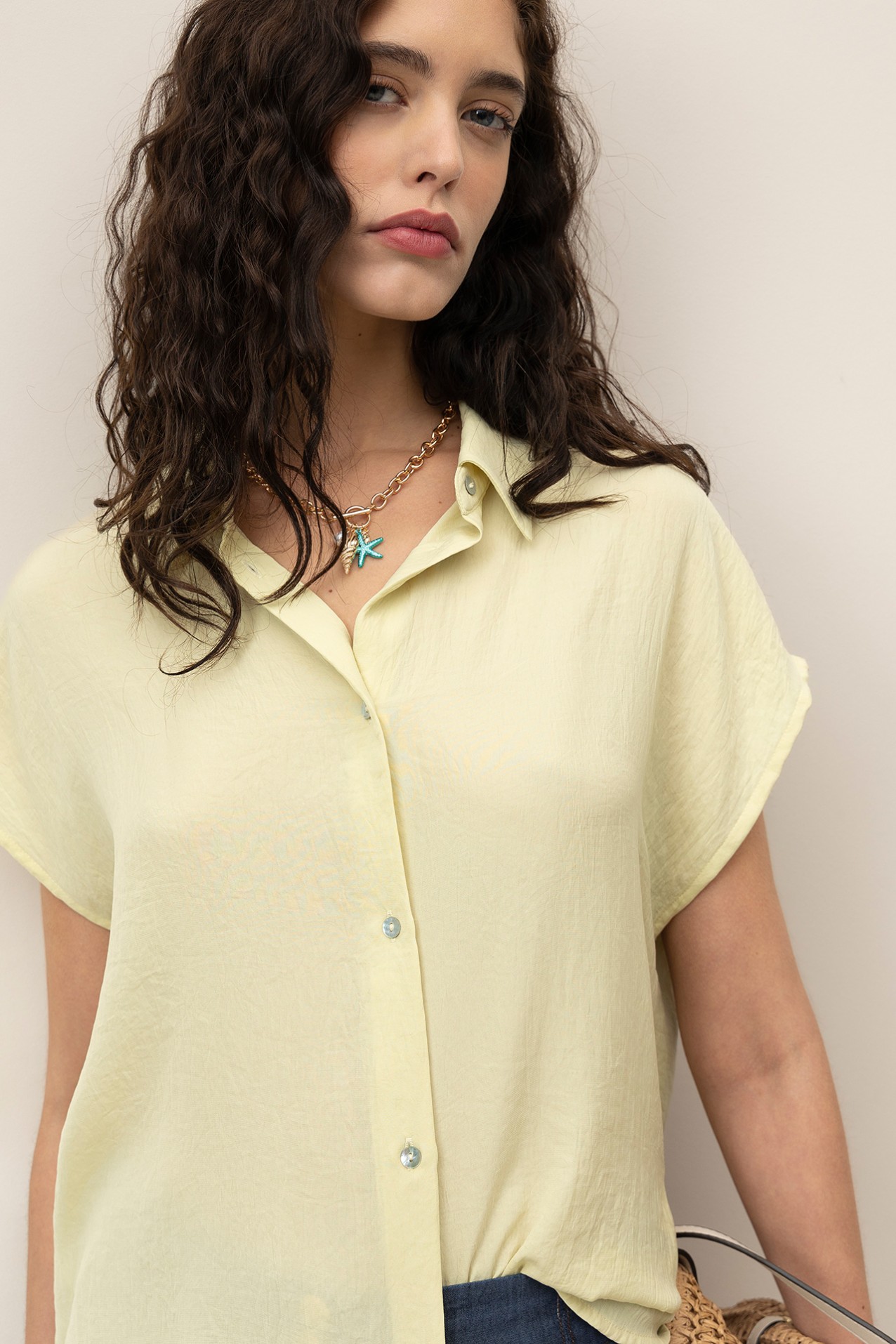 Camisa Relaxed Fit Wrinkled