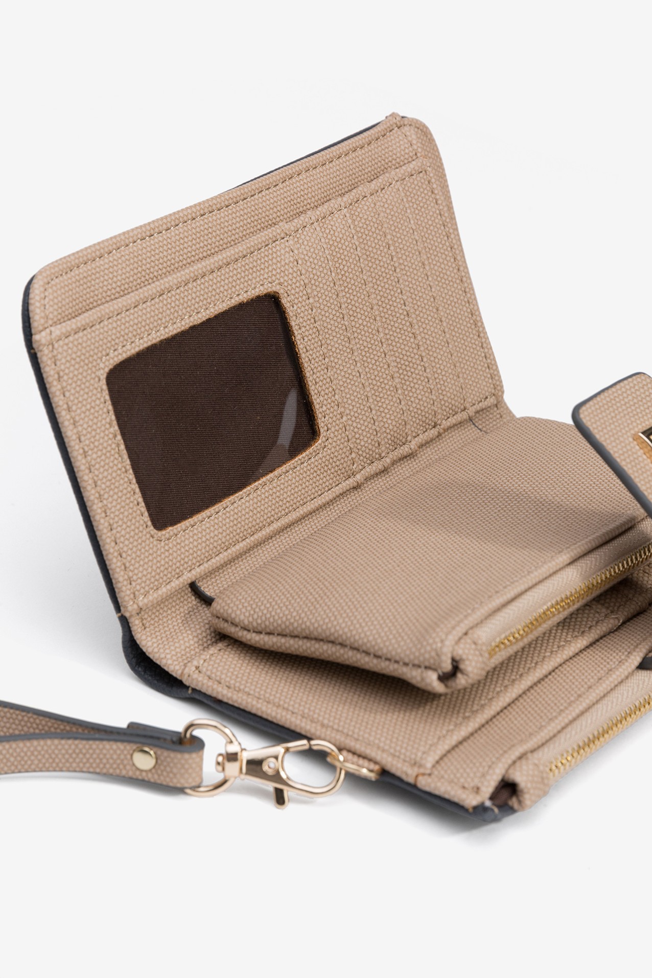 Bicolor Coin Purse with Flap