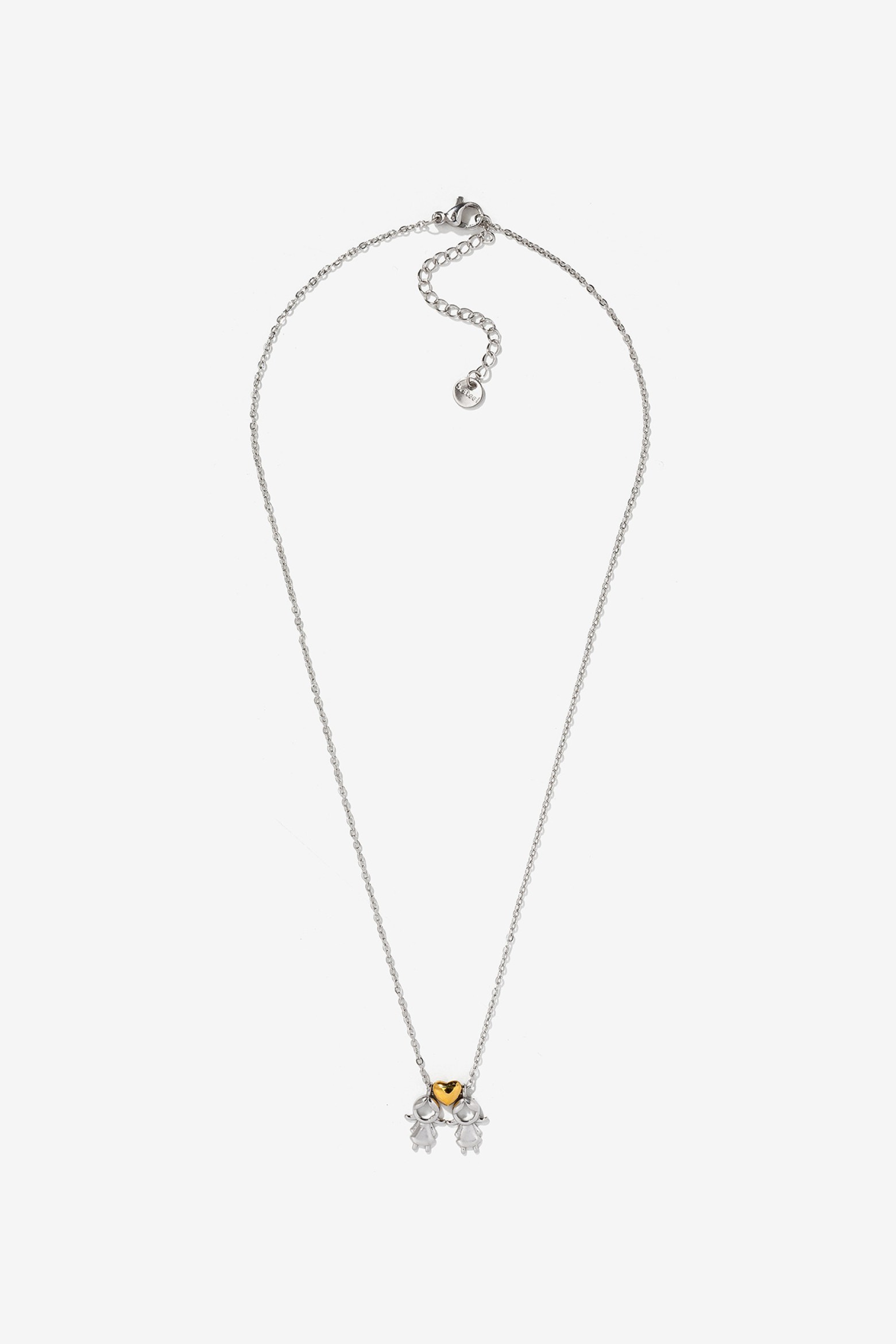 Steel Necklace with Girl Pendants