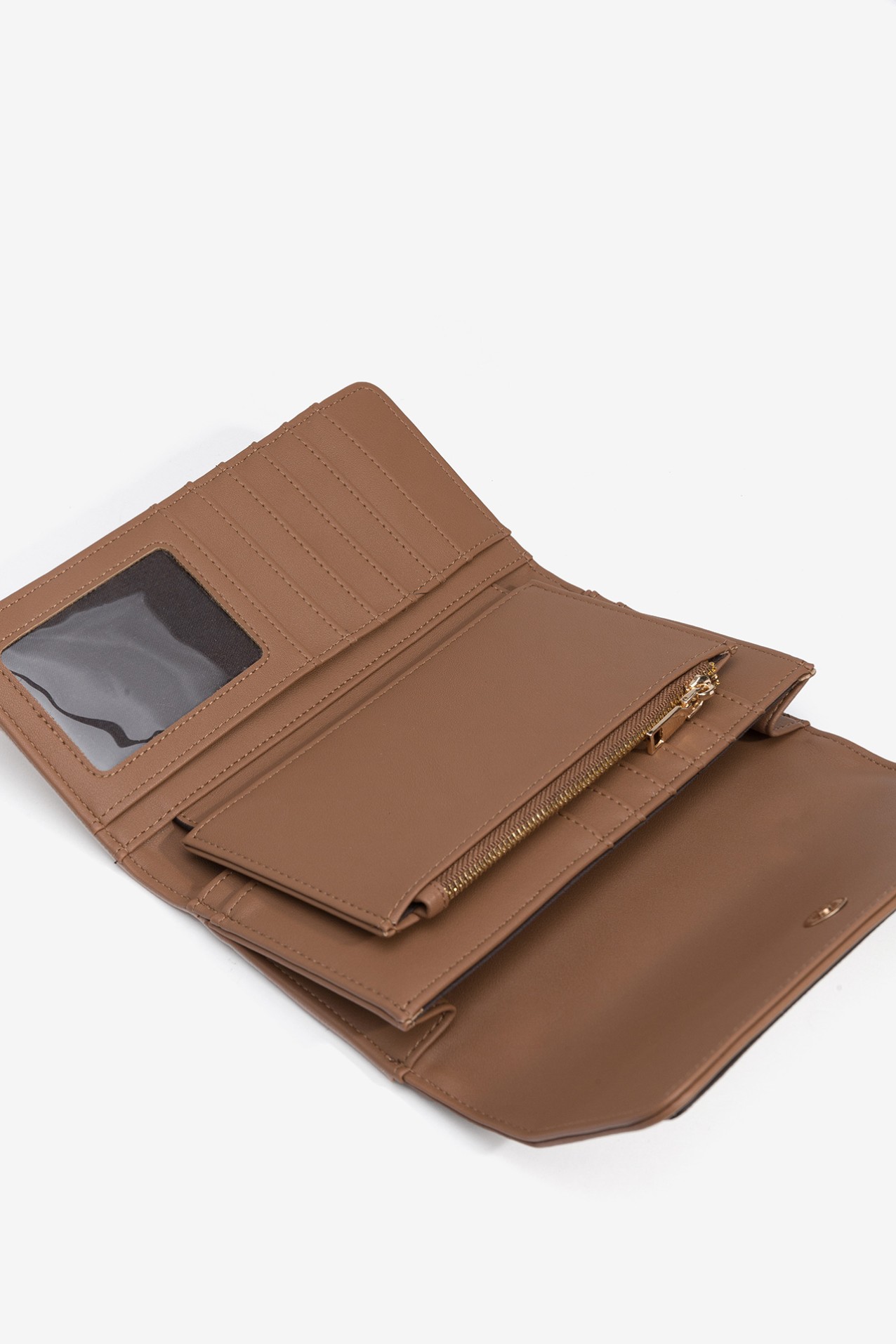 Tricolor Coin Purse with Flap