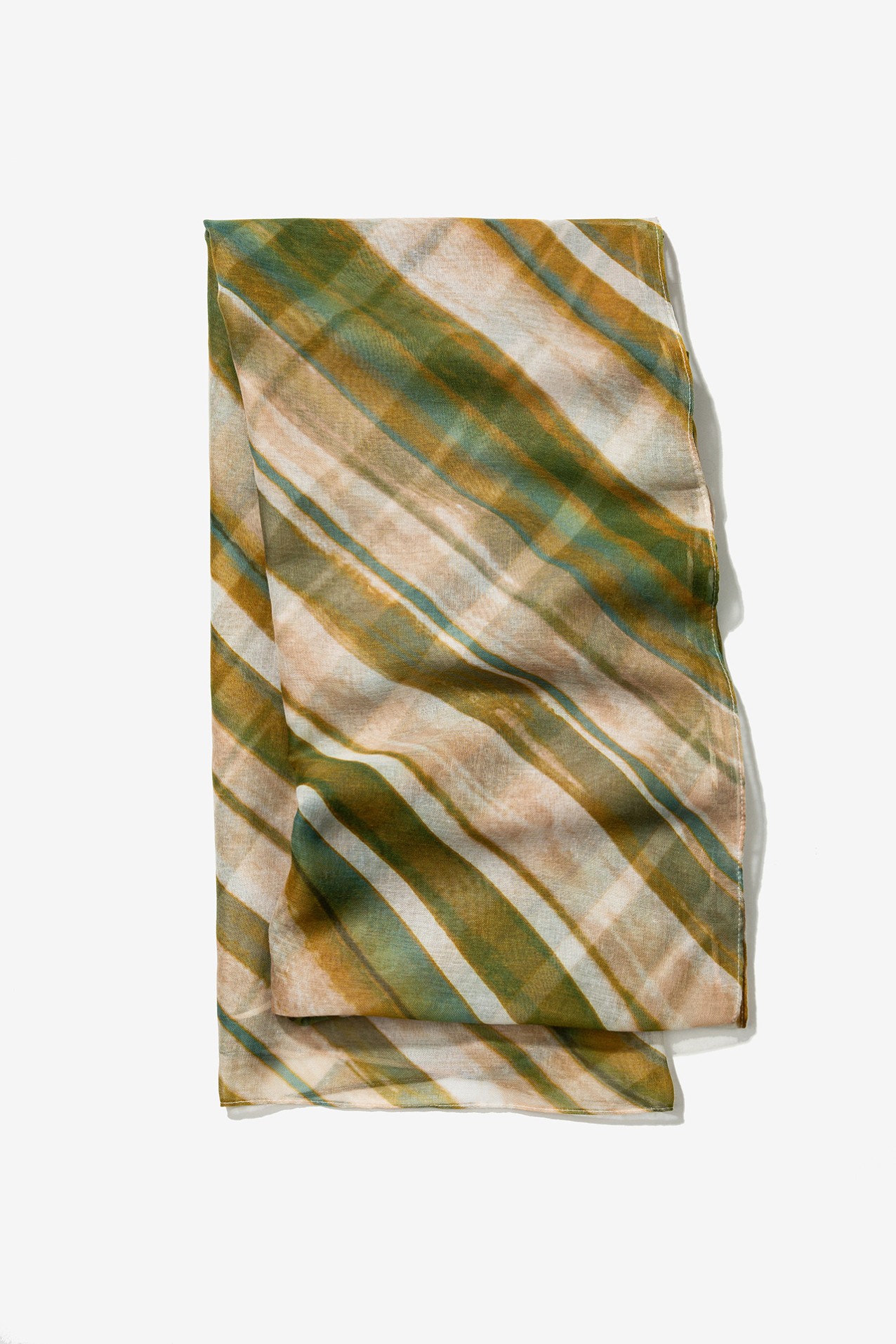 Printed Linen-Effect Scarf