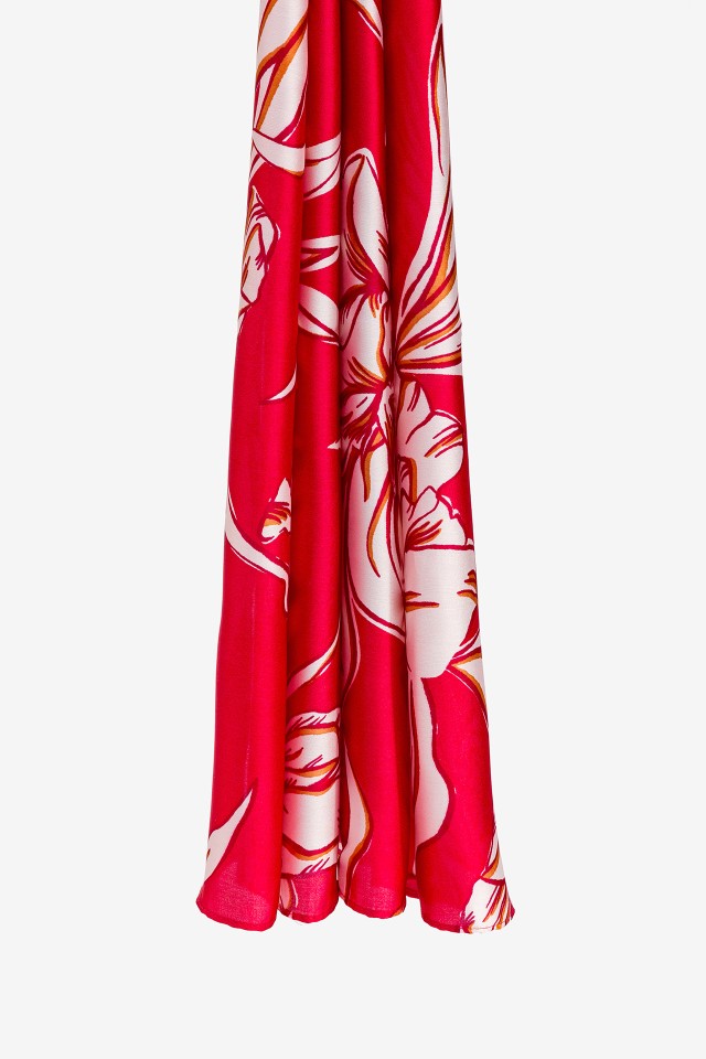 Floral Satin Scarf