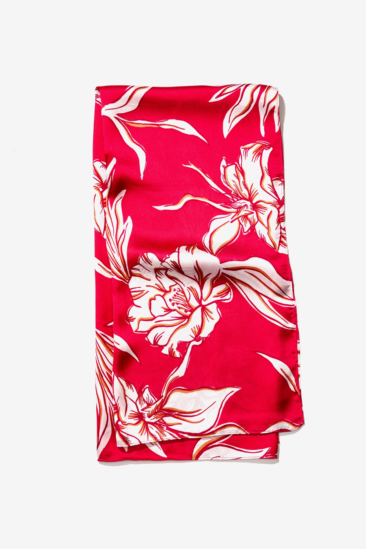 Floral Satin Scarf
