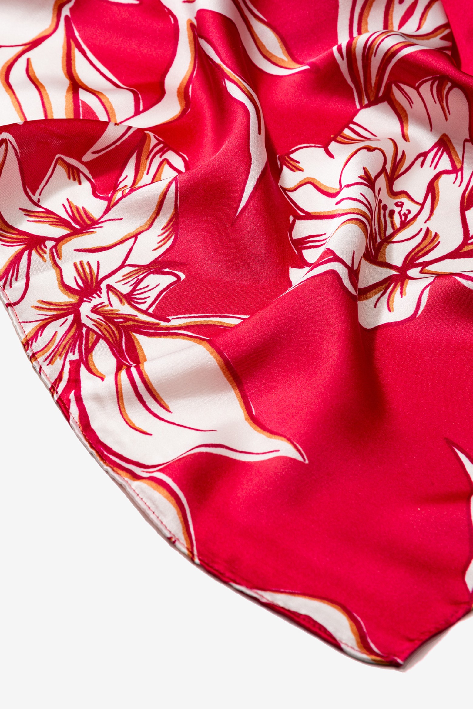 Floral Satin Scarf