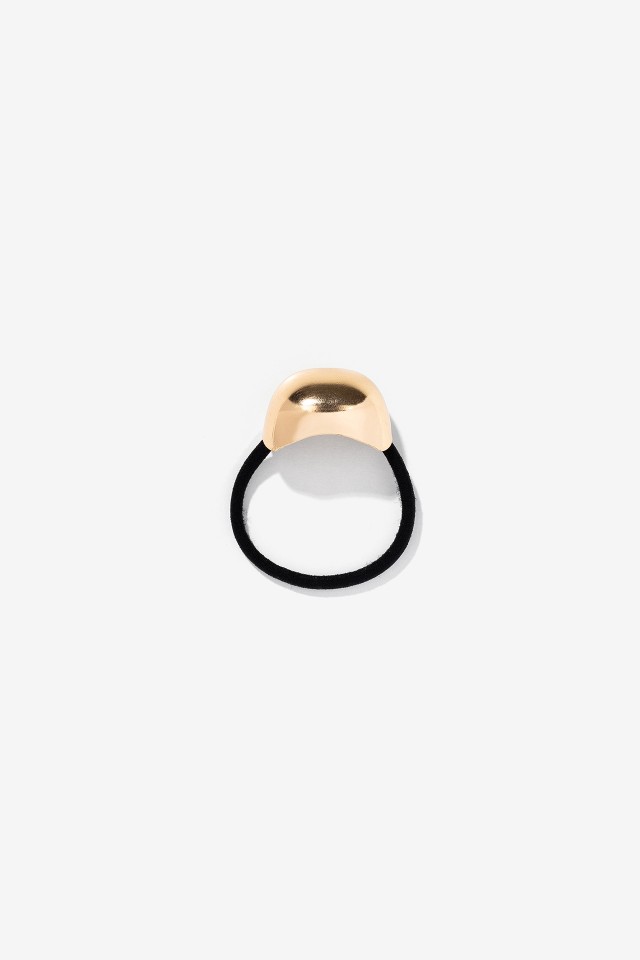 Rounded Metallic Hair Tie