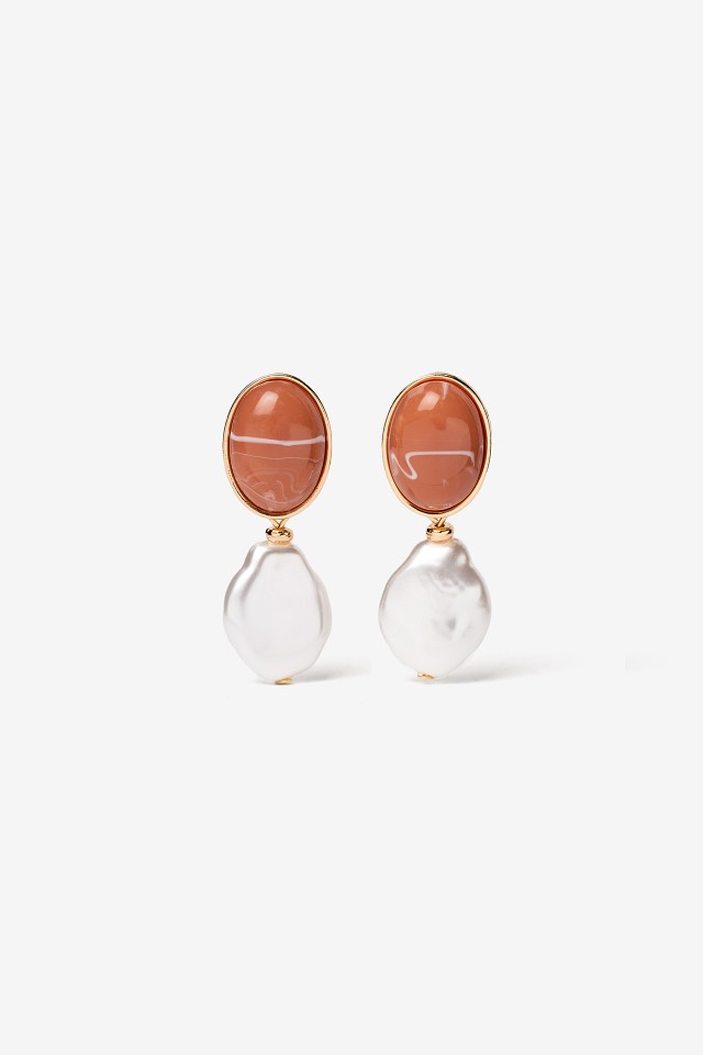 Pendientes Colgantes con Efecto Perla