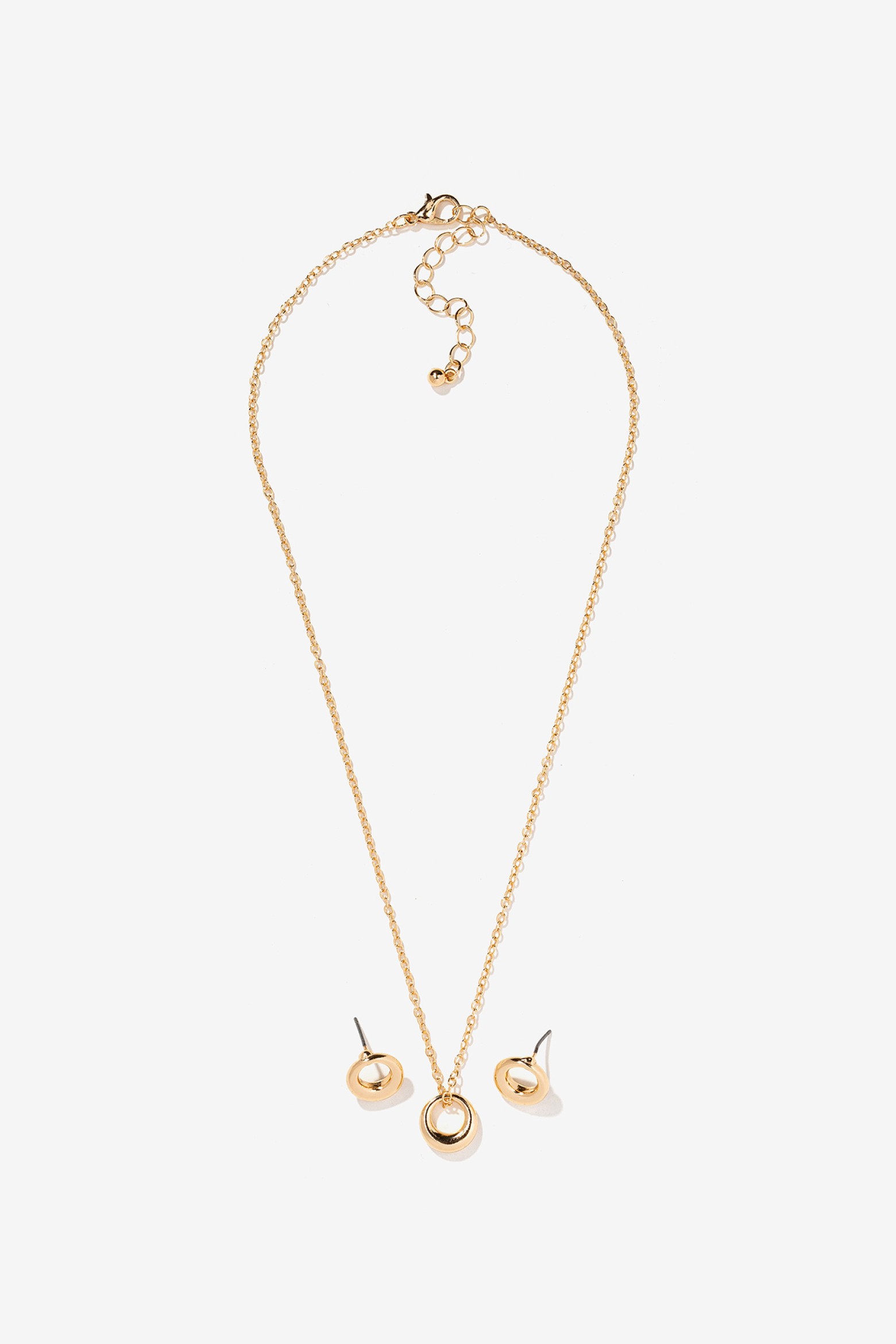 Set de Collar y Pendientes Circulares