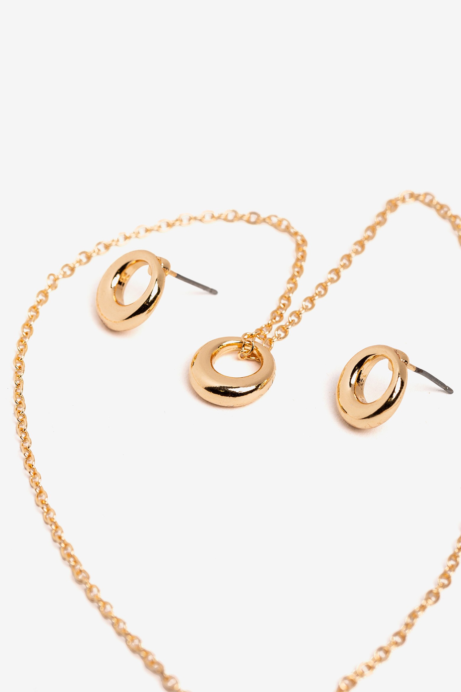 Set Colar e Brincos Circulares