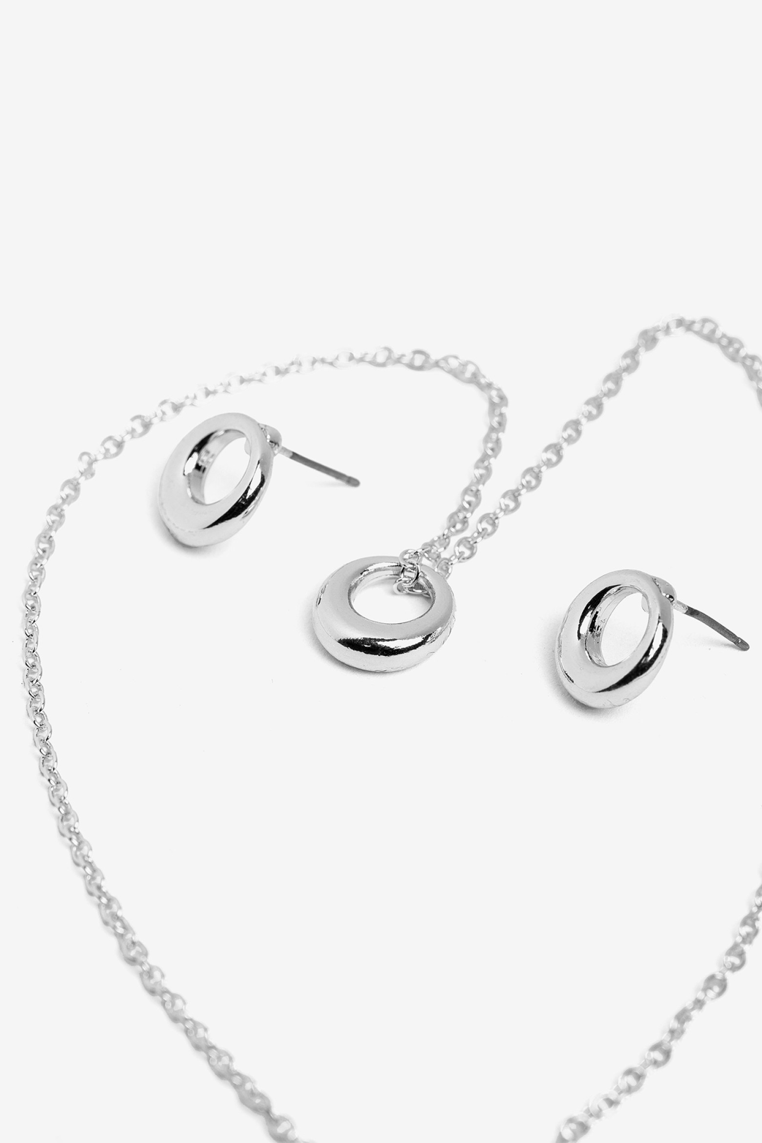 Set Colar e Brincos Circulares