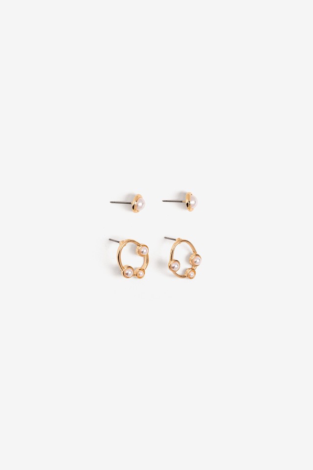 Pack de Pendientes con Efecto Perla