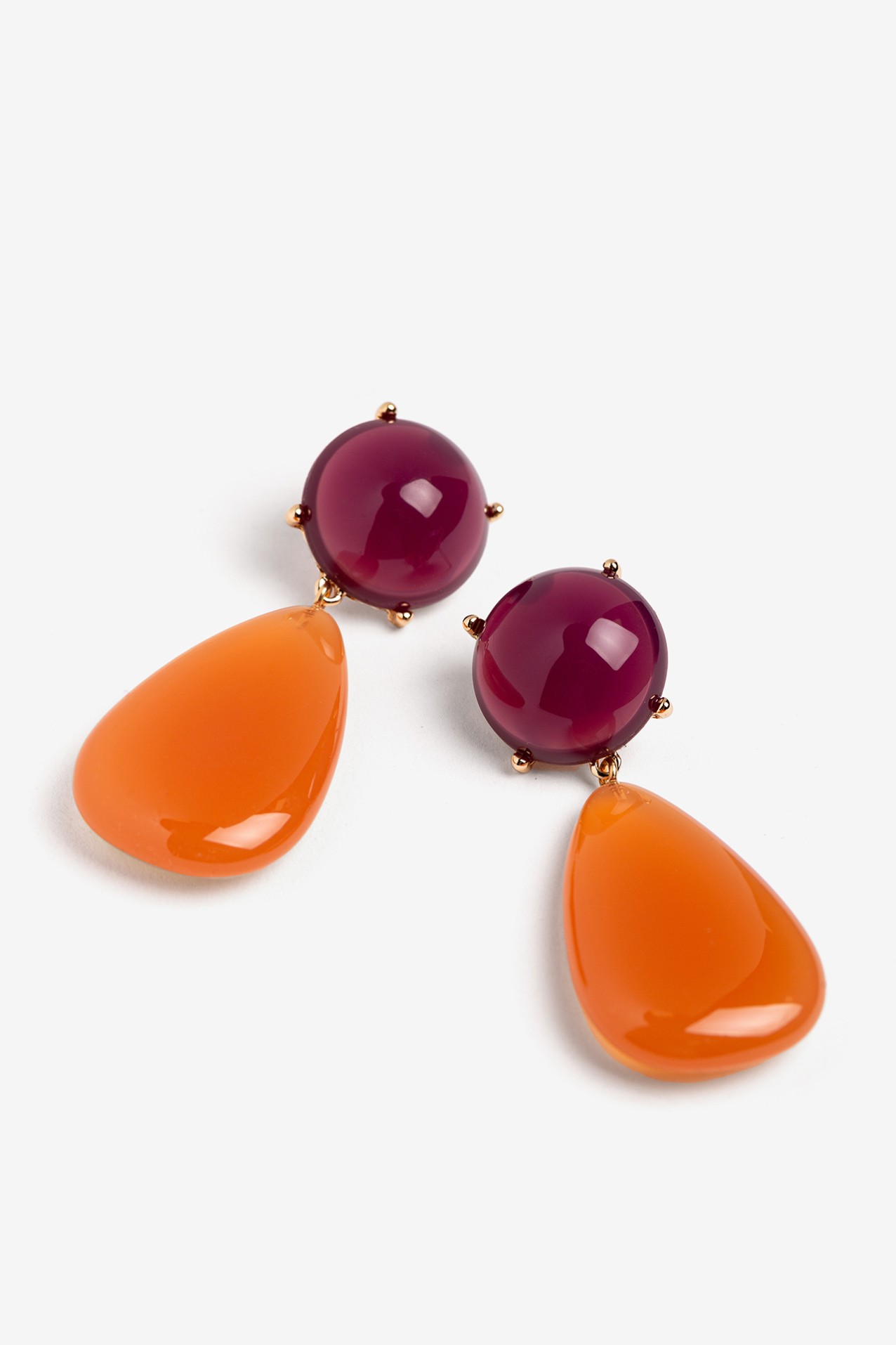 Pendientes de Resina Bicolor