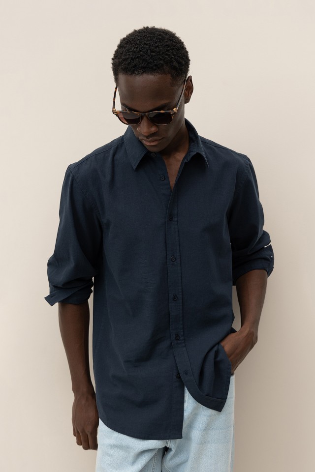 Camisa Regular de Linho