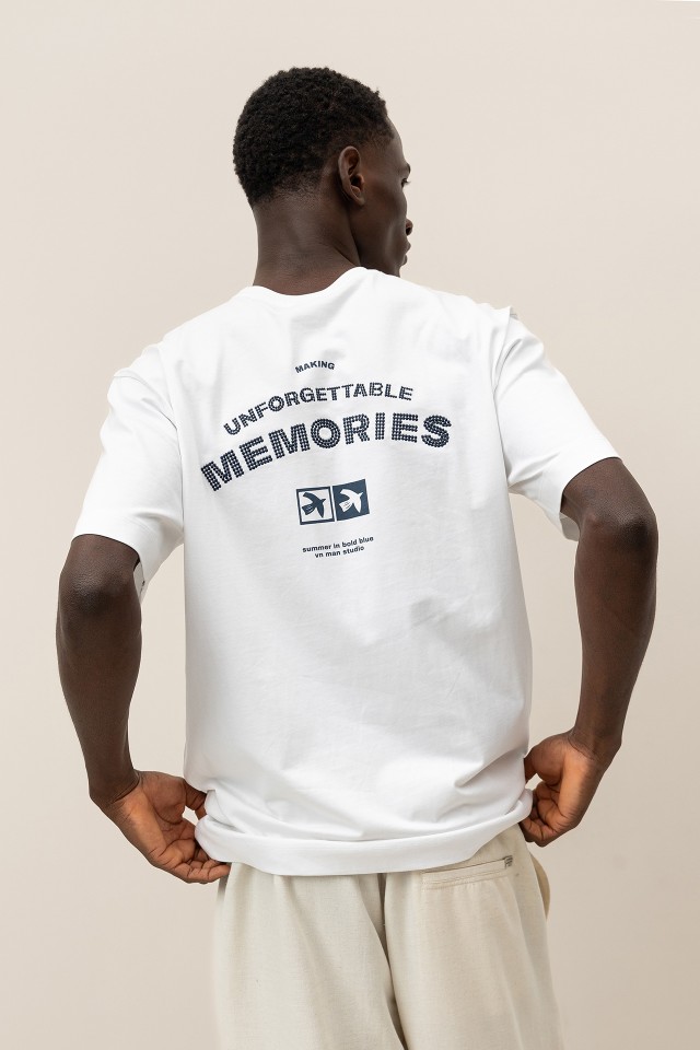Relaxed T-Shirt with Embroidered Back