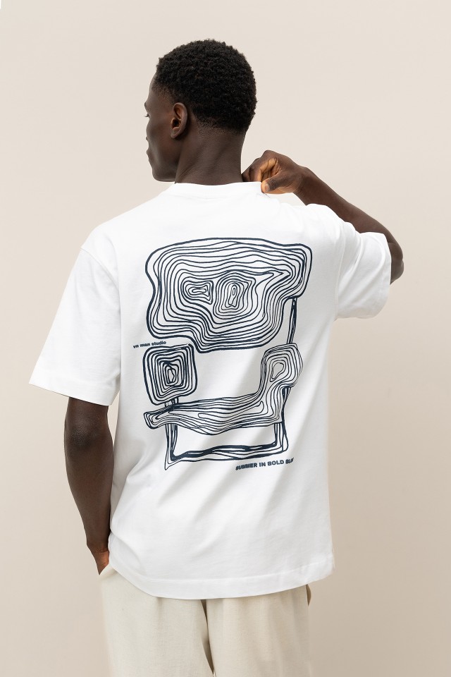 Relaxed T-Shirt with Printed Back