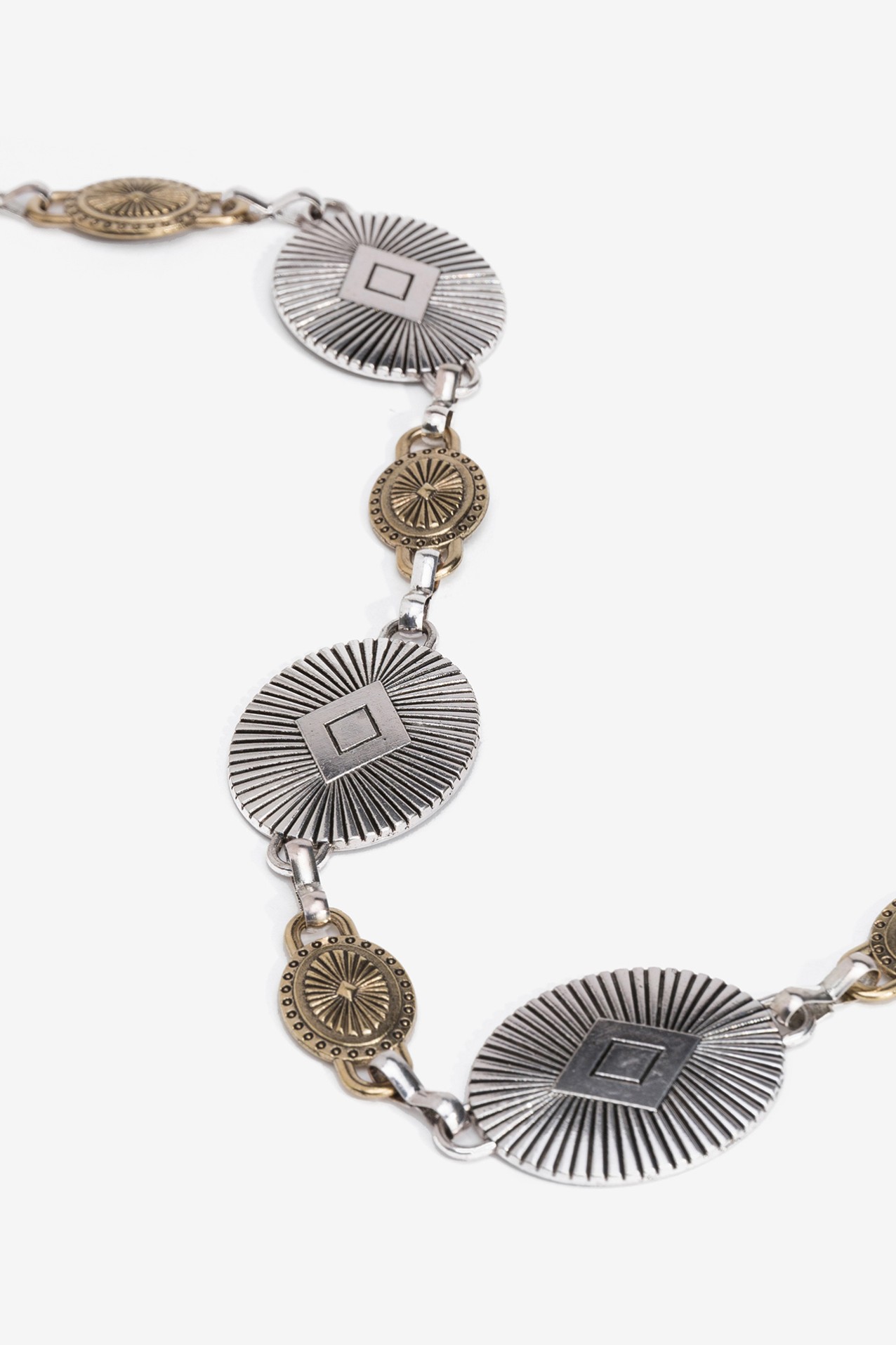 Bicolour Metallic Belt