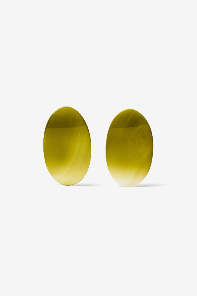 Oval Mother-of-Pearl Earrings