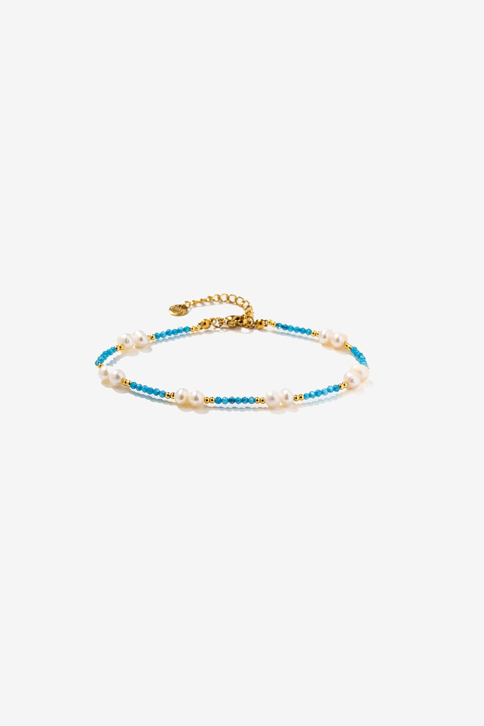 Steel Anklet with Pearls