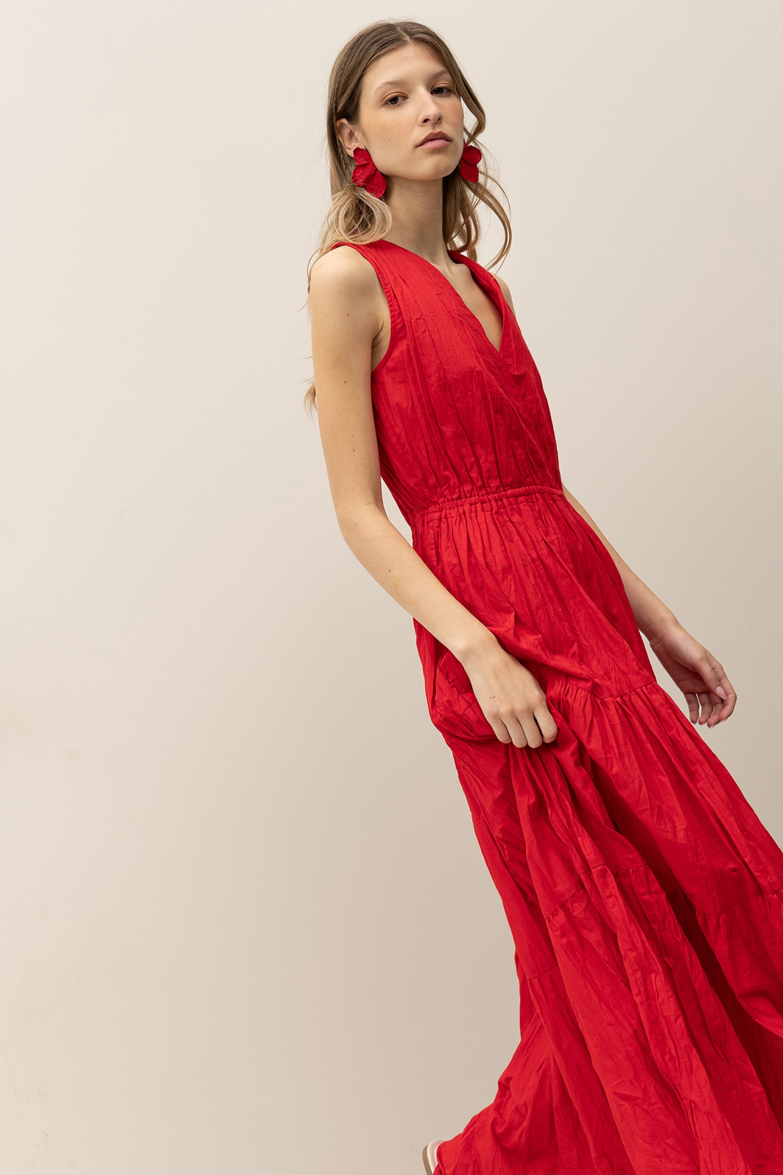Wrinkled Maxi Dress