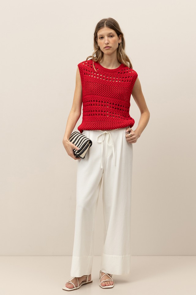 Pantalones Culotte con Lino