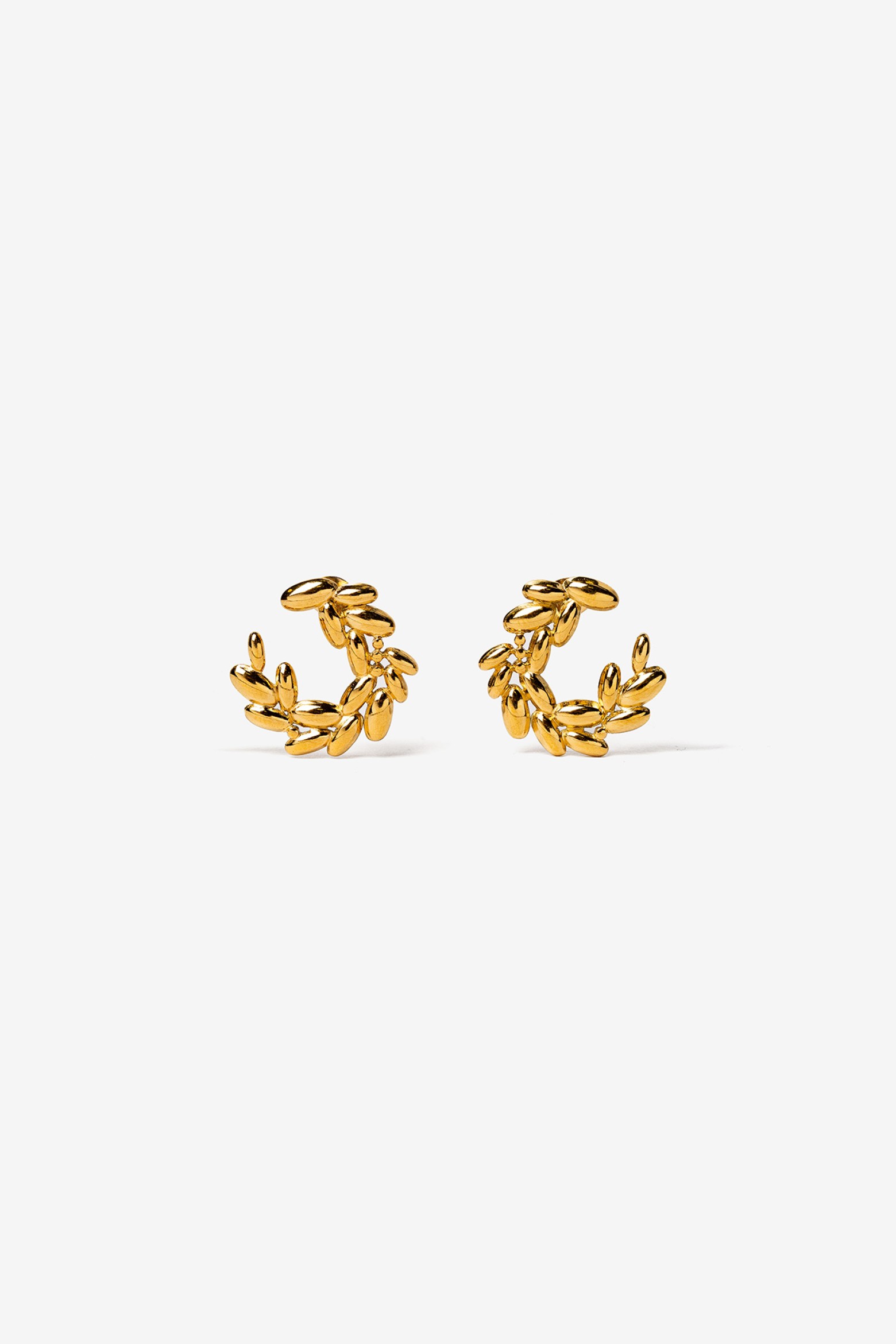 Pendientes Hojas de Acero Inoxidable