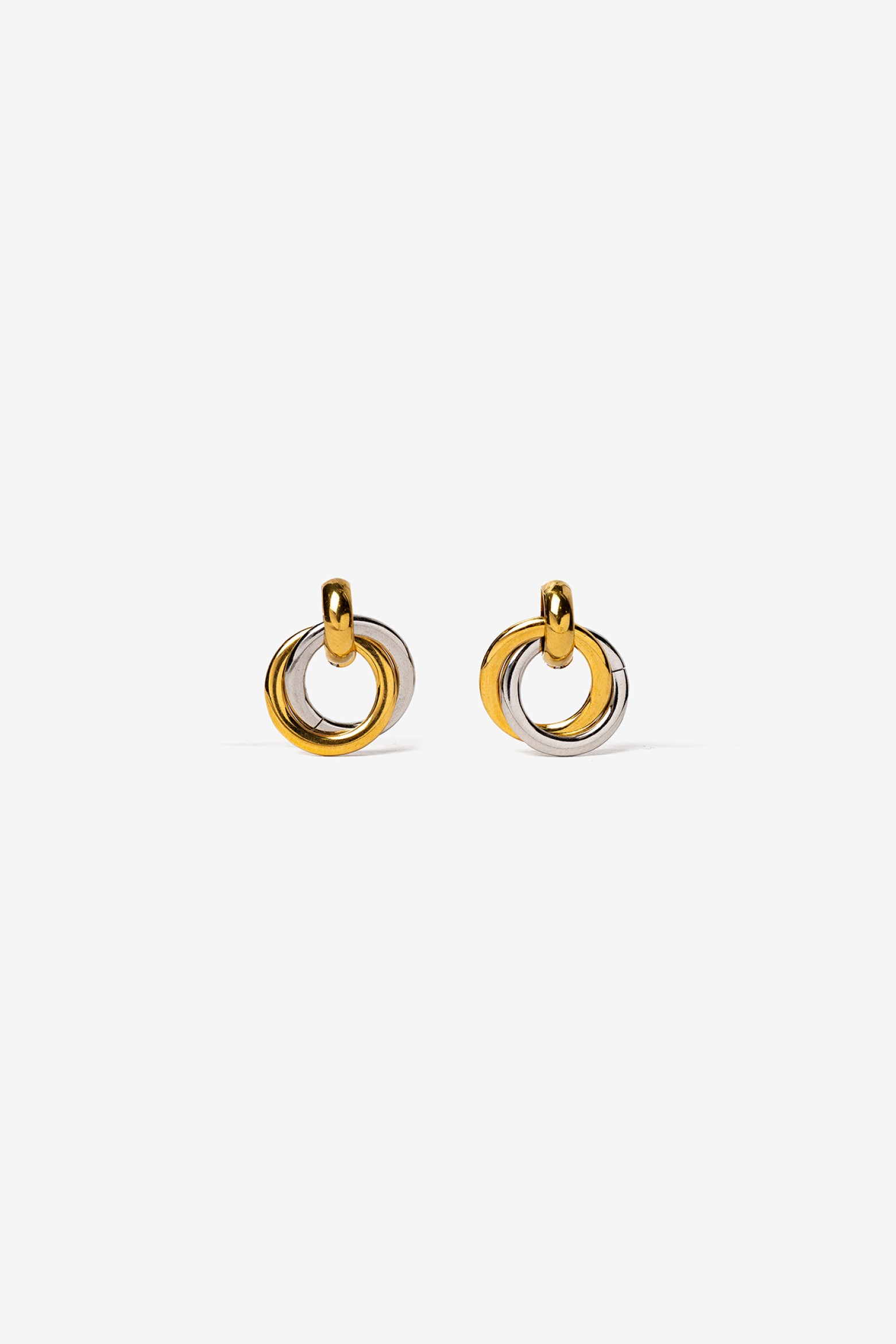Pendientes de Acero Inoxidable Bicolor