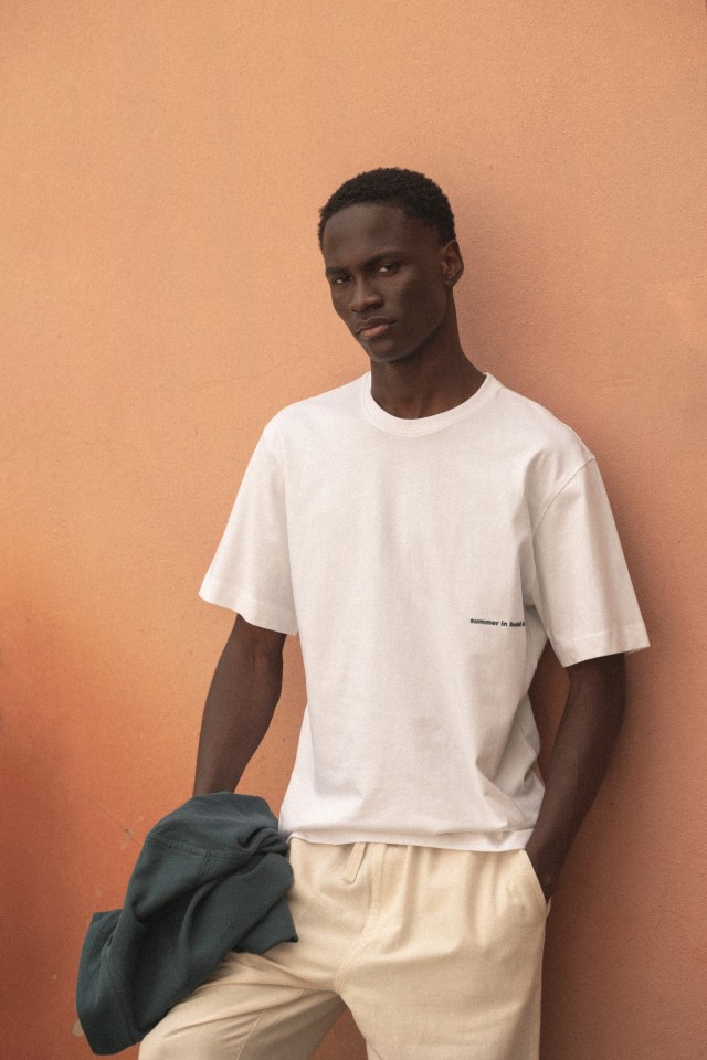 Relaxed T-Shirt with Embroidered Back