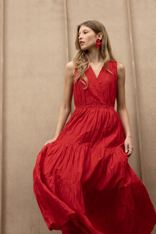 Vestido Maxi Wrinkled