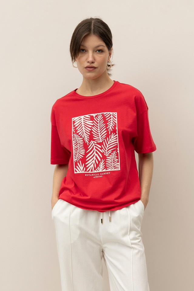 T-Shirt Relaxed Estampada