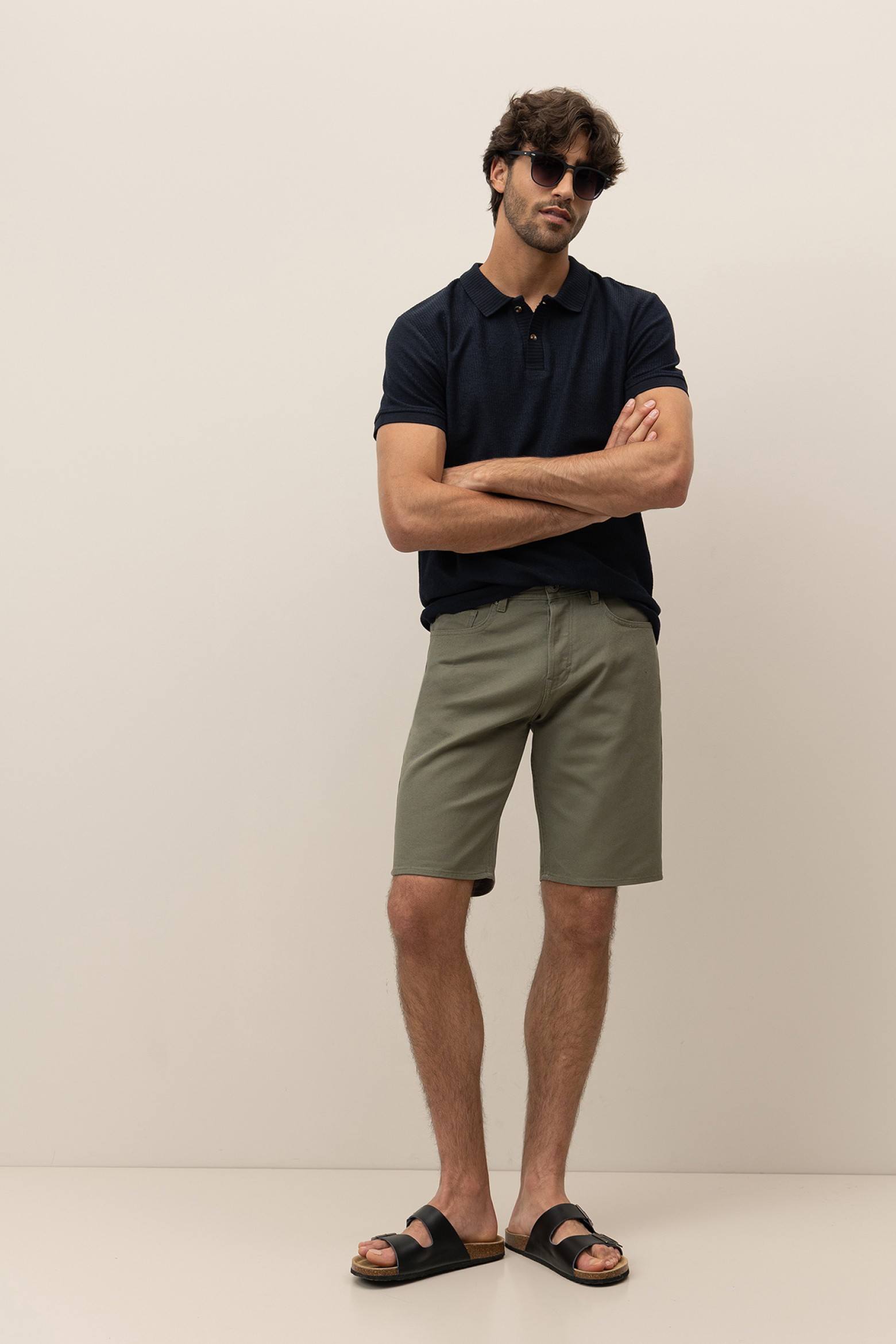 Regular Fit Twill Shorts