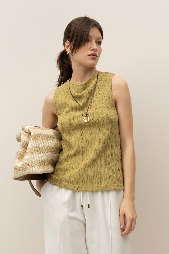 Top Tricotado Gola Halter