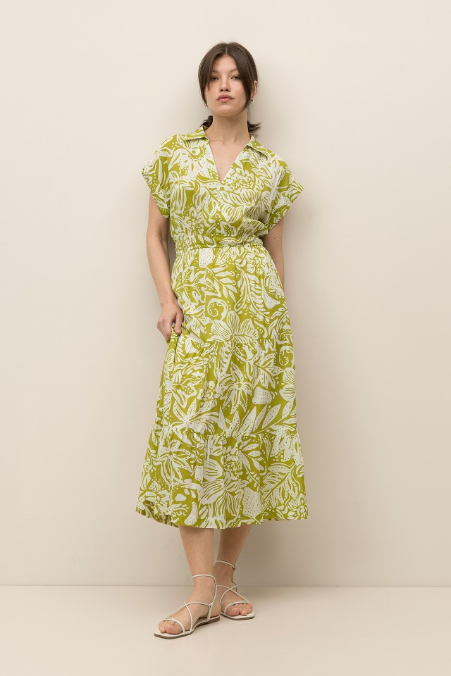 Printed Midi Dress