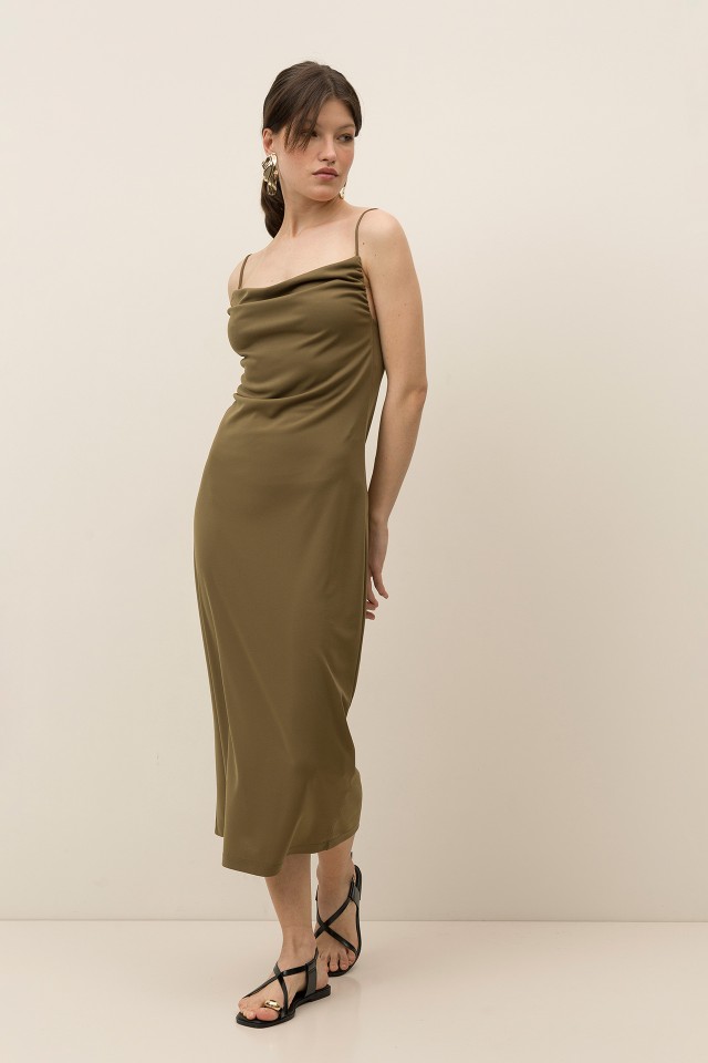 Draped Midi Dress
