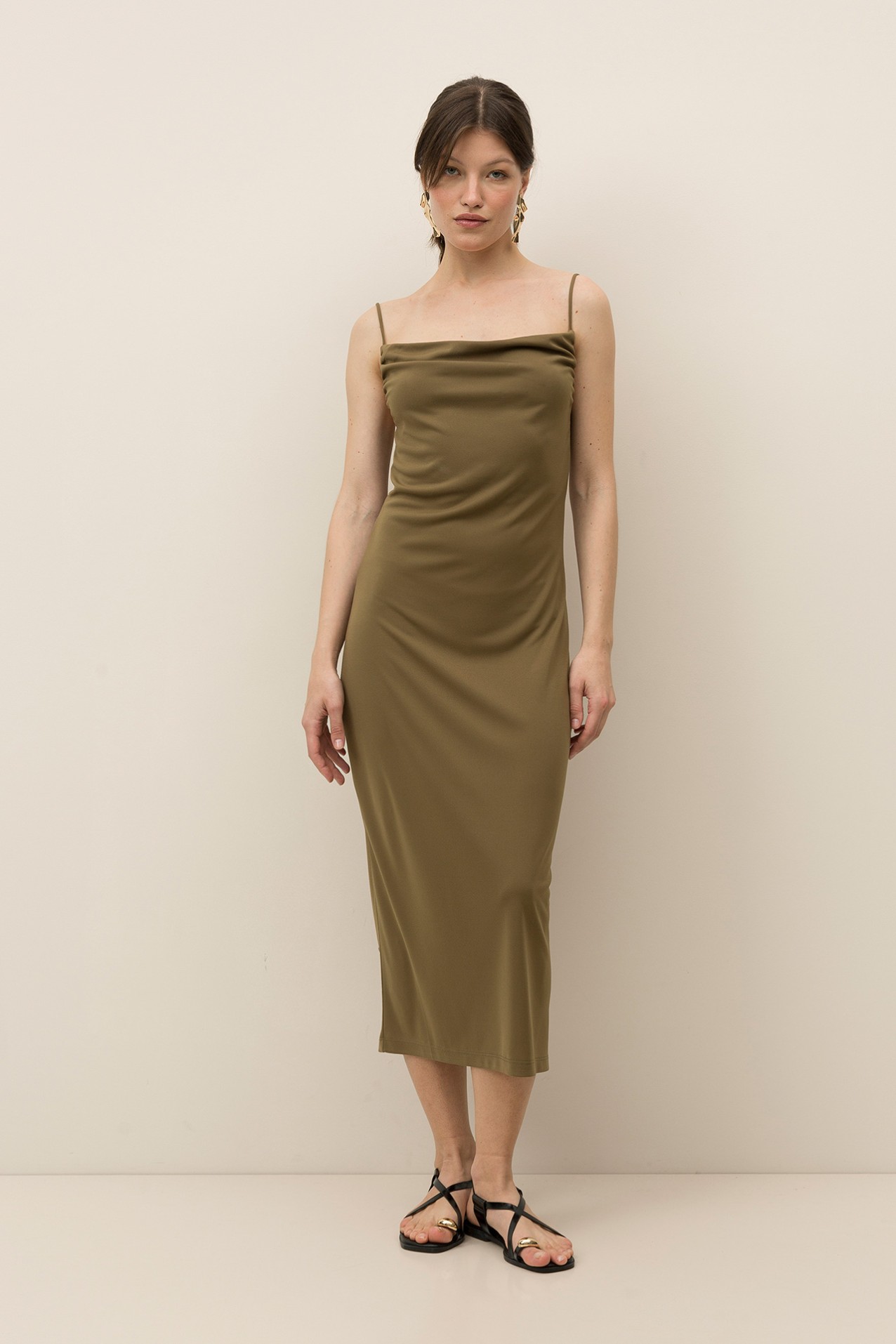 Vestido Midi Drapeado