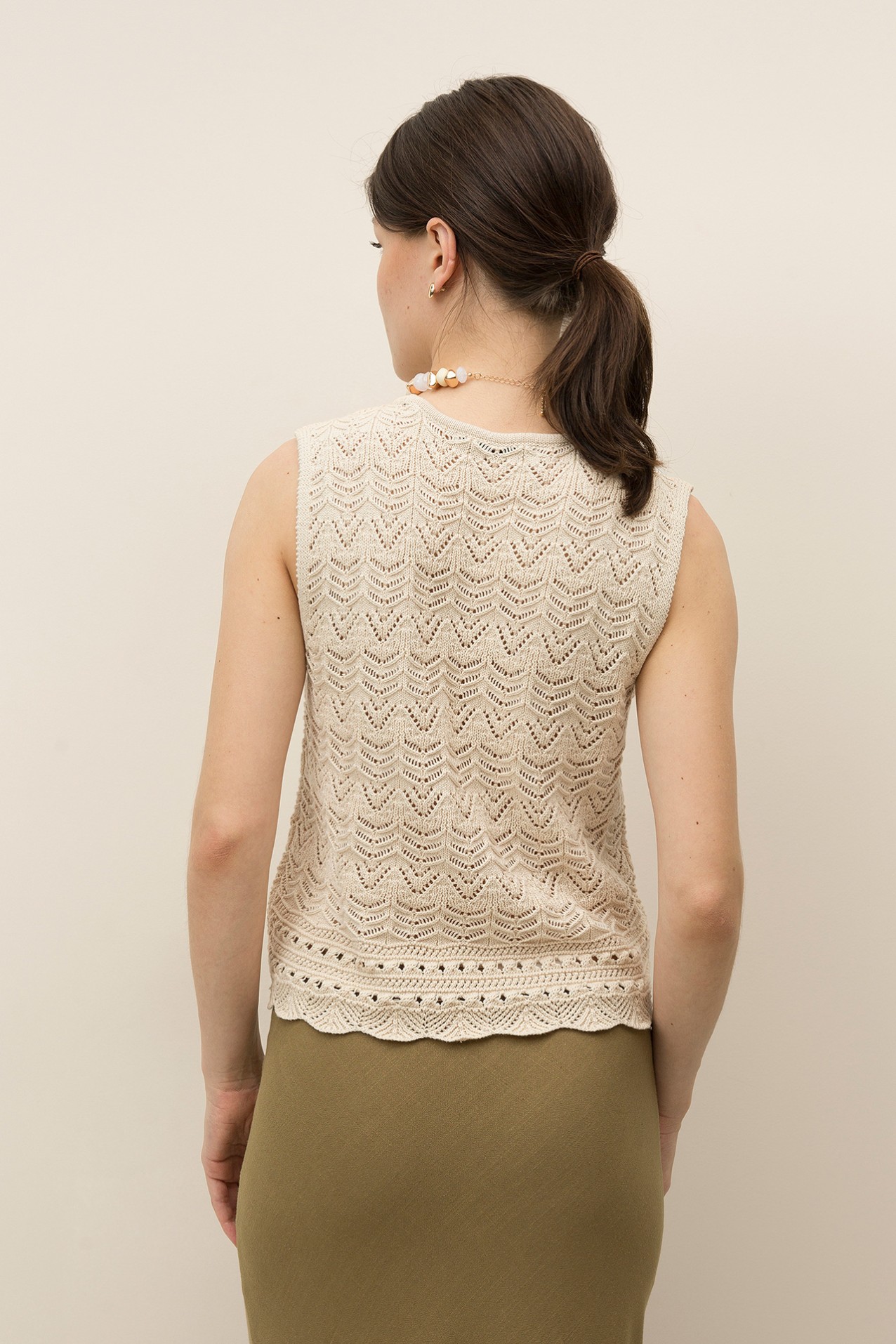 Top Tricotado Pontos Abertos