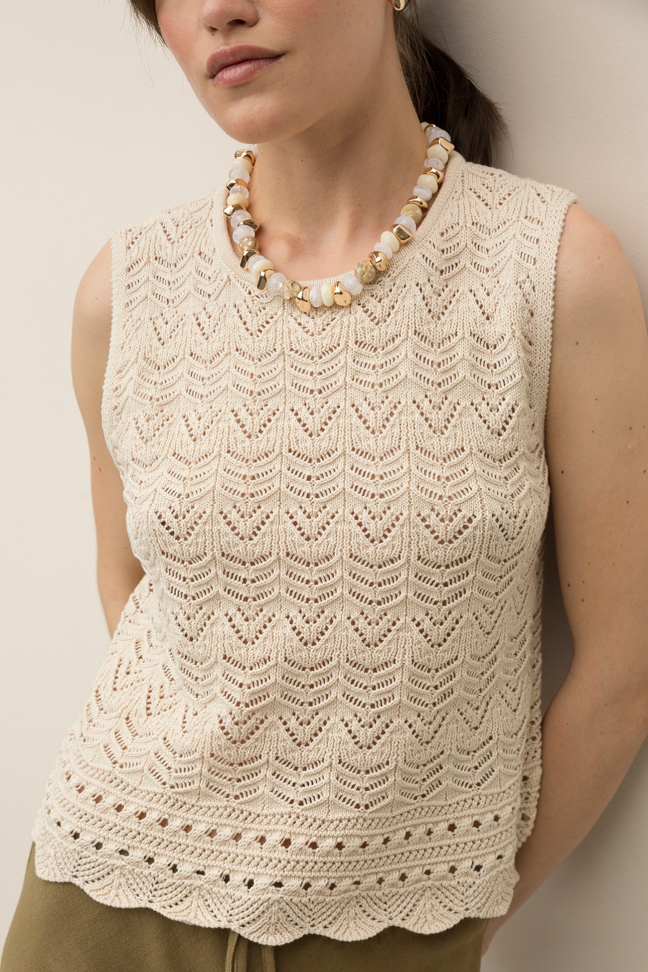 Top Tricotado Pontos Abertos