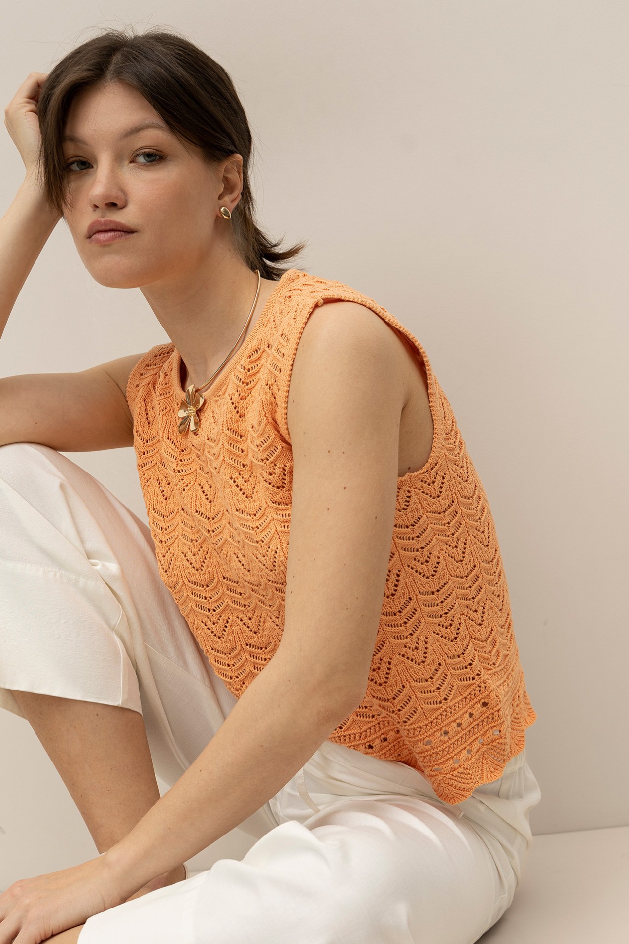 Top Tricotado Pontos Abertos