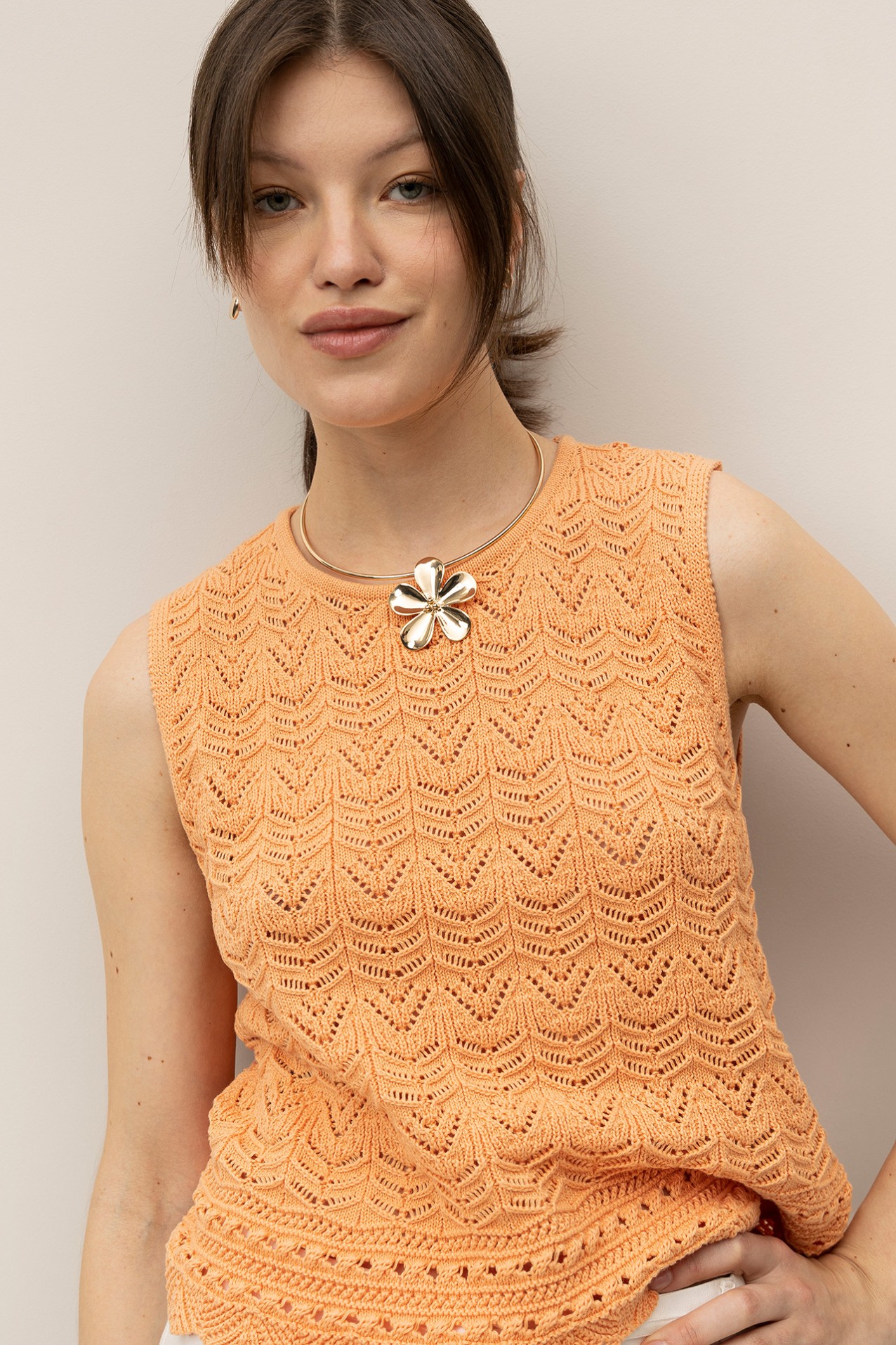 Top Tricotado Pontos Abertos