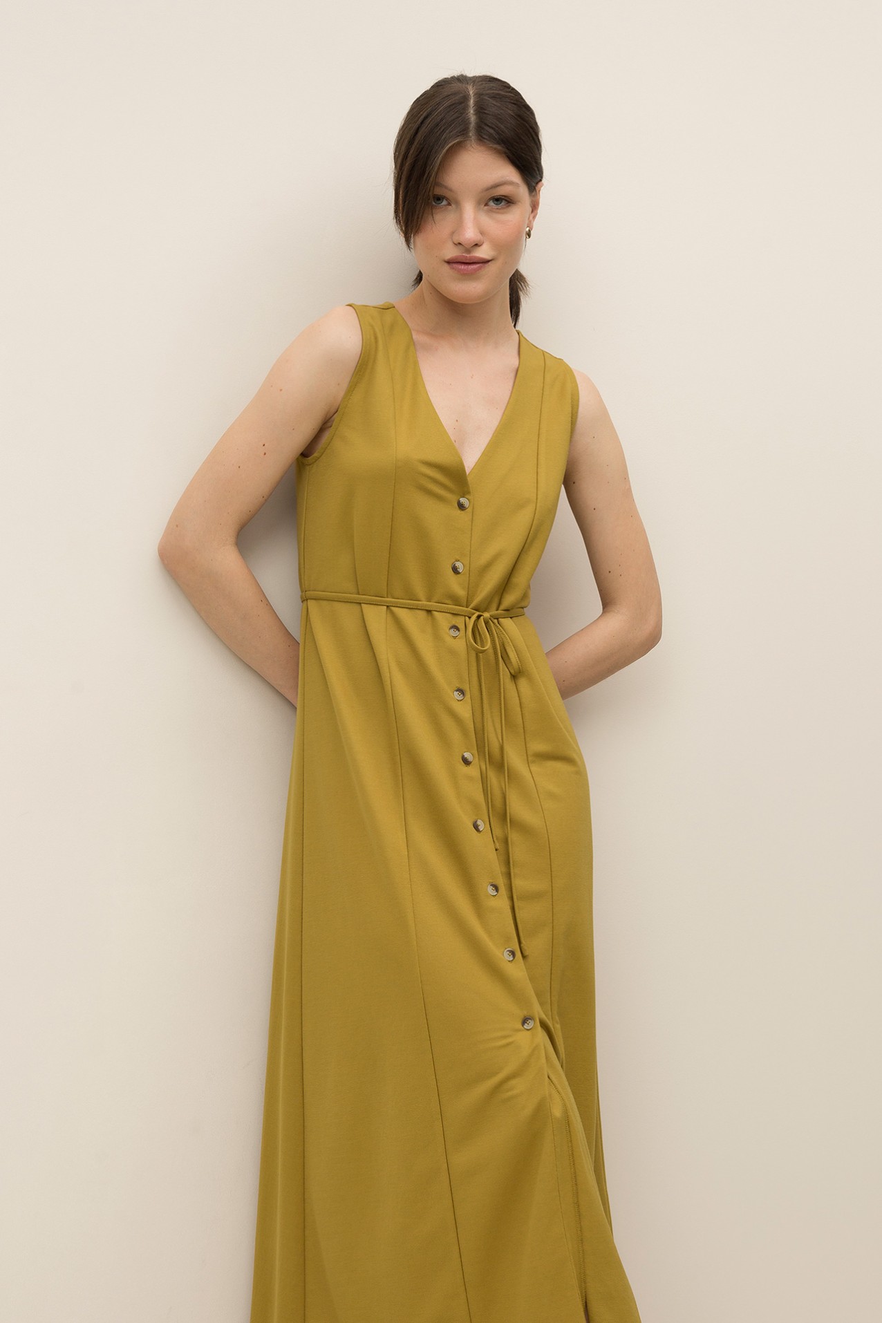 Vestido Midi com Cordo