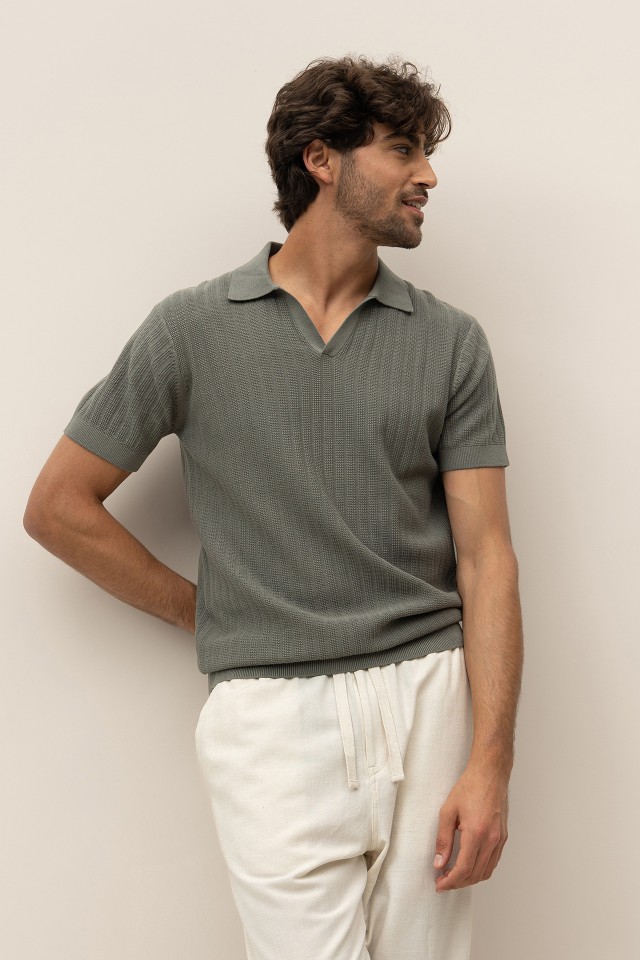 Knitted Knit Polo