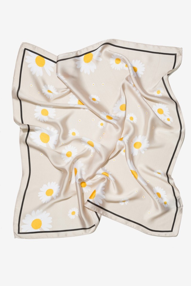 Bandana Satinada con Estampado Floral
