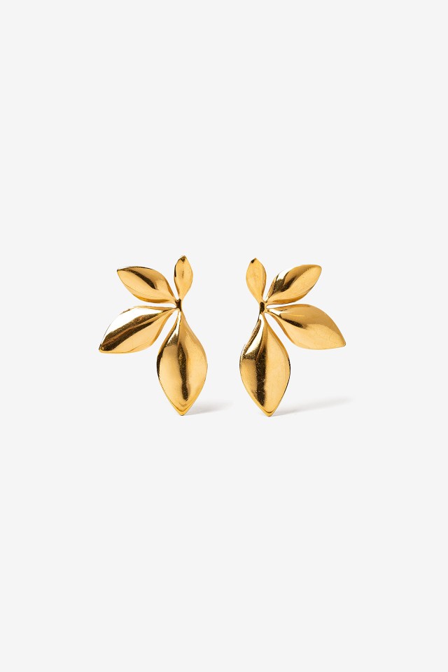 Pendientes de Hojas de Acero Inoxidable