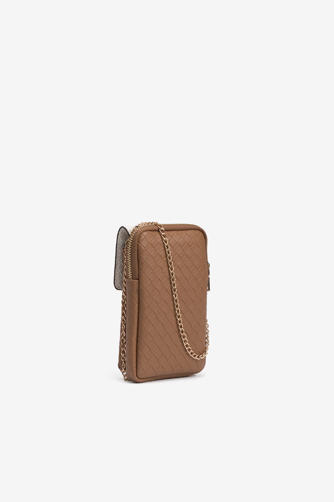 Bicolour Textured Mobile Bag