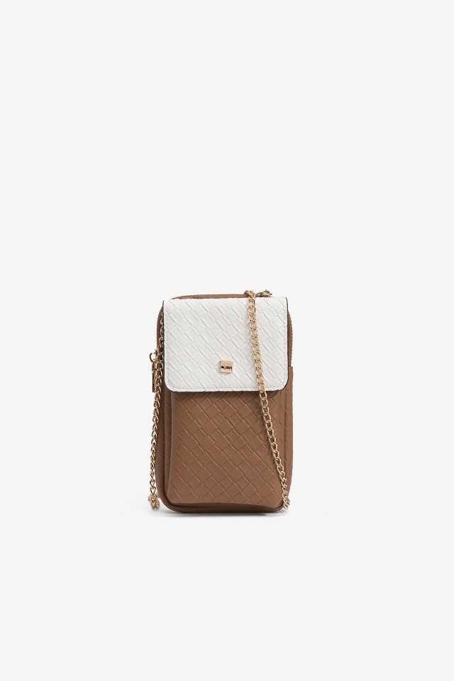 Bolso para Telfono Texturizado Bicolor